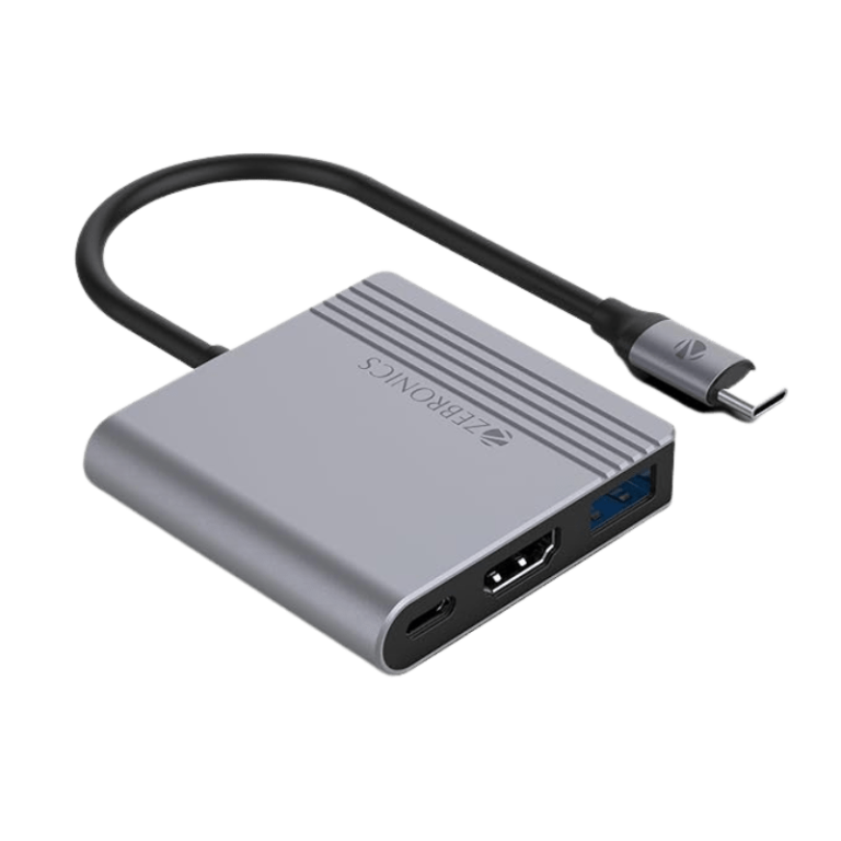 Zebronics Zeb-TA600 3in1 Type C Multiport Adapter