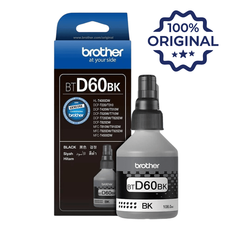 Brother BTD60BK Black Ink Bottle - 108 ML