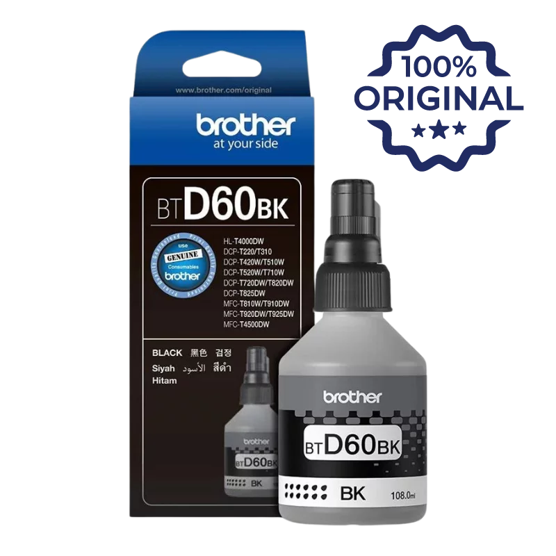 Brother BTD60BK Black Ink Bottle - 108 ML