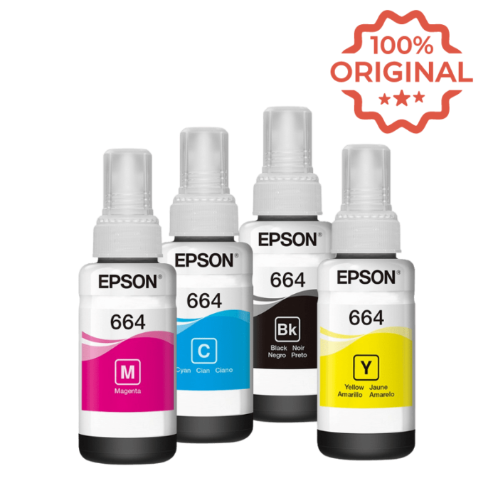 Epson 664 CMYK Ink Bottles Bundle