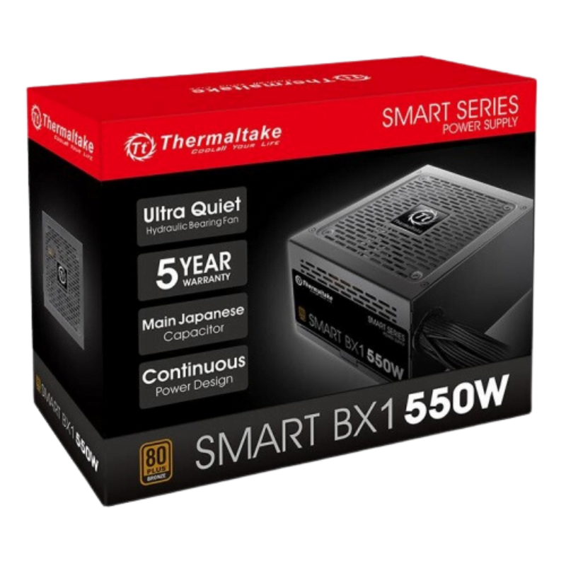 Thermaltake Smart BX1 550W 80+ Bronze Certified Power Supply Unit