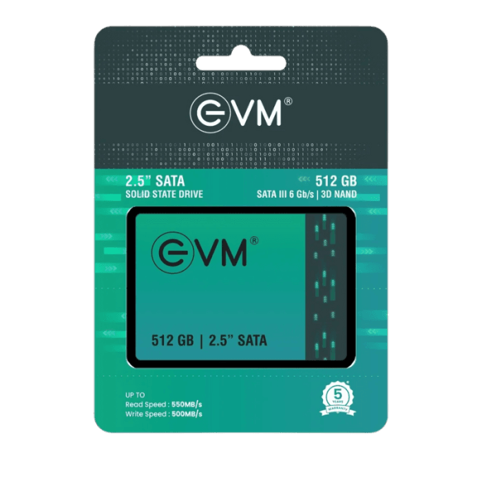 EVM 512GB Sata III SSD 6Gb/s 3D Nand