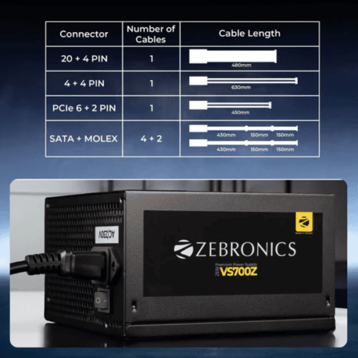 Zebronics Zeb-VS700Z Premium Power Supply