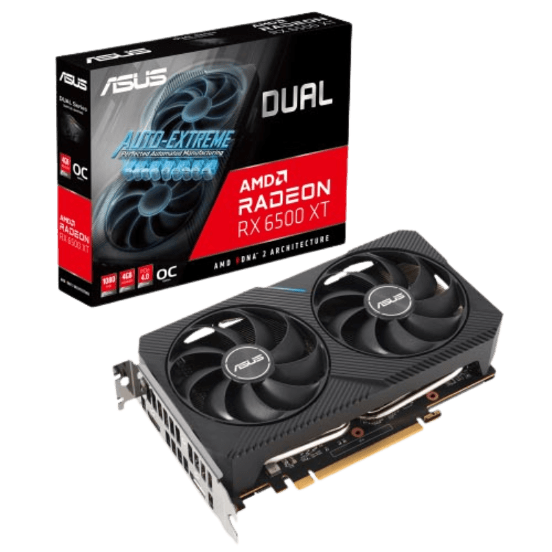 ASUS Dual Radeon RX 6500 XT OC V2 4GB GDDR6 Graphic Card