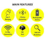 Frontech FT-1602A Wireless Combo White