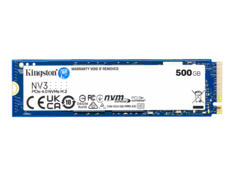 Kingston NV3 500GB PCIe 4.0 NVMe M.2 SSD
